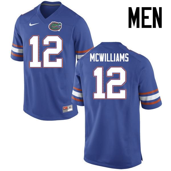 Men's NCAA Florida Gators C.J. McWilliams #12 Stitched Authentic Nike Blue College Football Jersey LHL4165WN